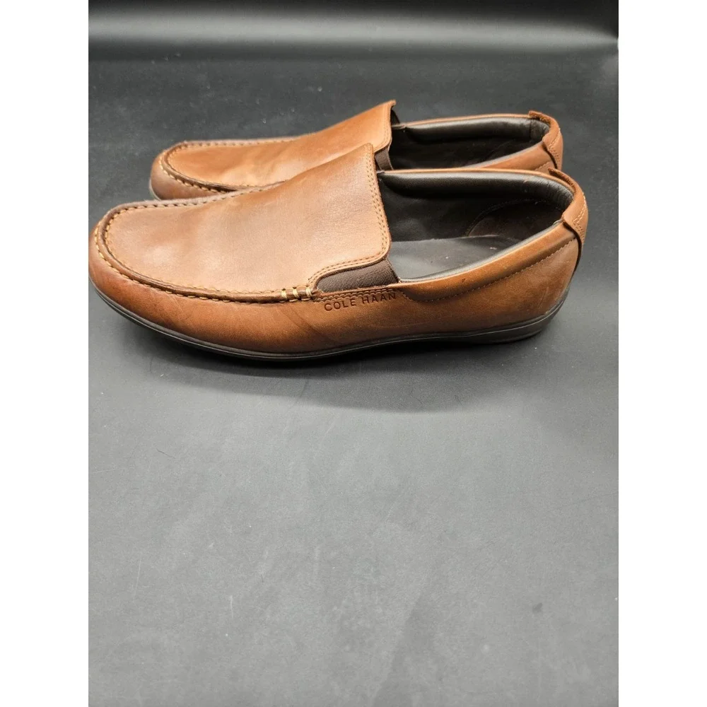 Cole Haan Tucker Venetian Men Leather Slip On Loafer Tan Brown C25768 Size 9